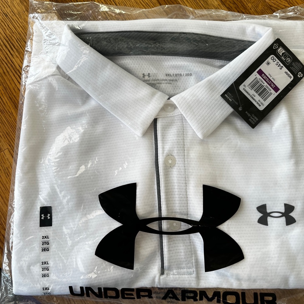 Under Armour Men’s White Performance Polo Shirt